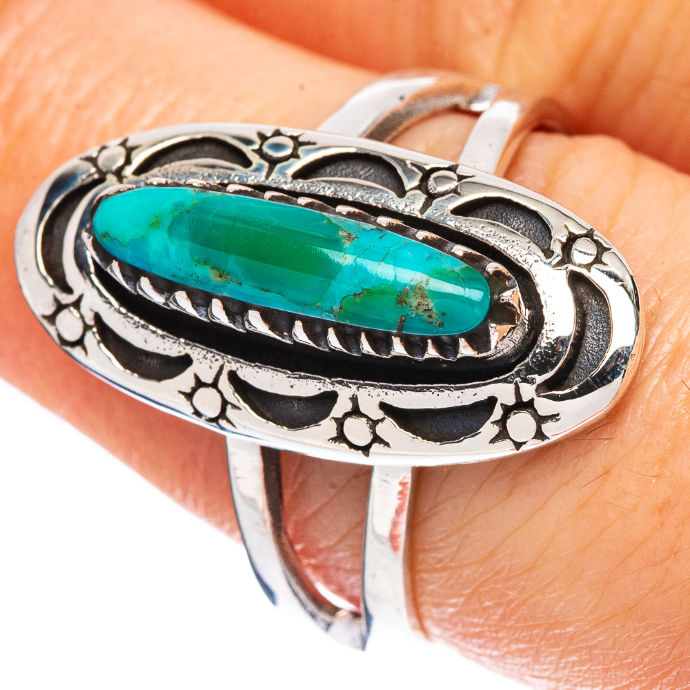 Rare Arizona Turquoise Ring Size 8.5 (925 Sterling Silver) R2328