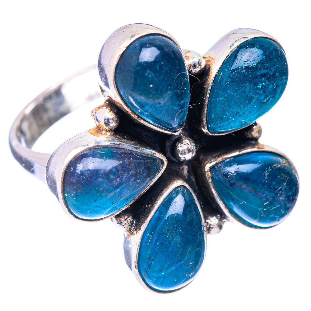 Large Blue Fluorite Ring Size 8.25 (925 Sterling Silver) R140814