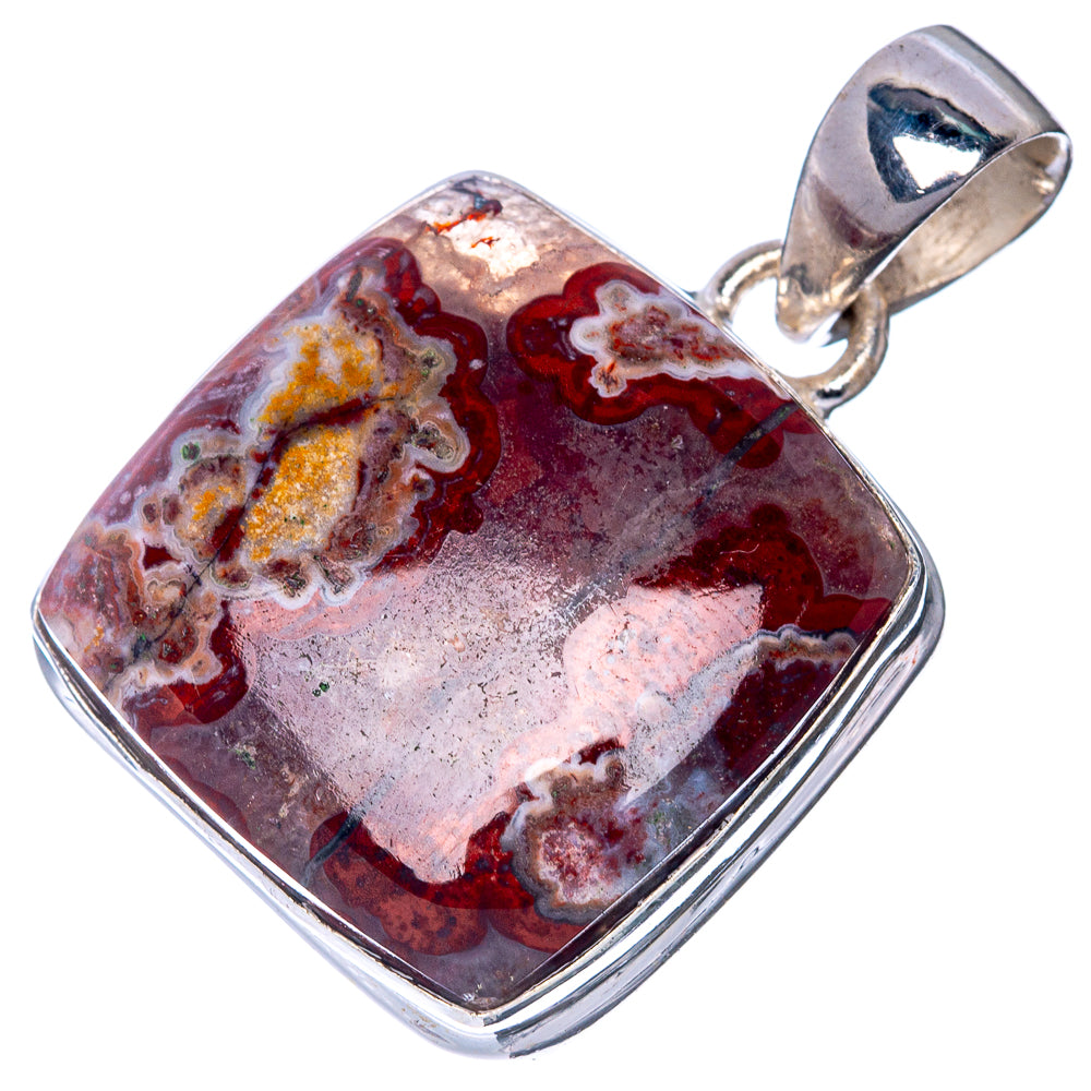 Moroccan Agate Pendant 1 1/4" (925 Sterling Silver) P40841