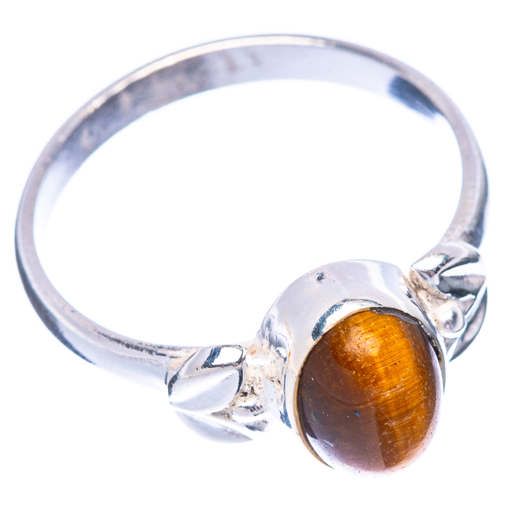 Tiger Eye Ring Size 6.5 (925 Sterling Silver) R5591