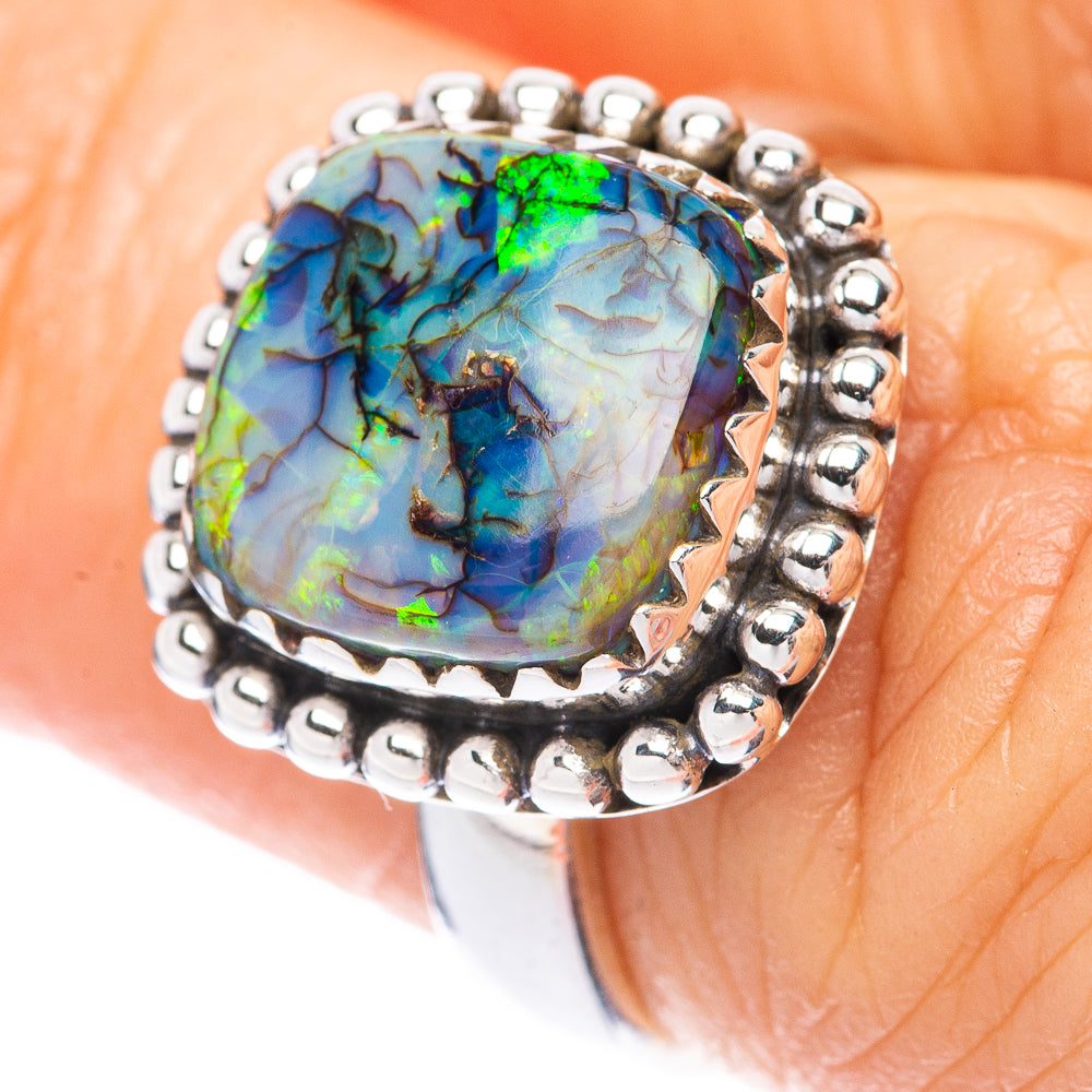 Rare Sterling Opal Ring Size 6 (925 Sterling Silver) R2093
