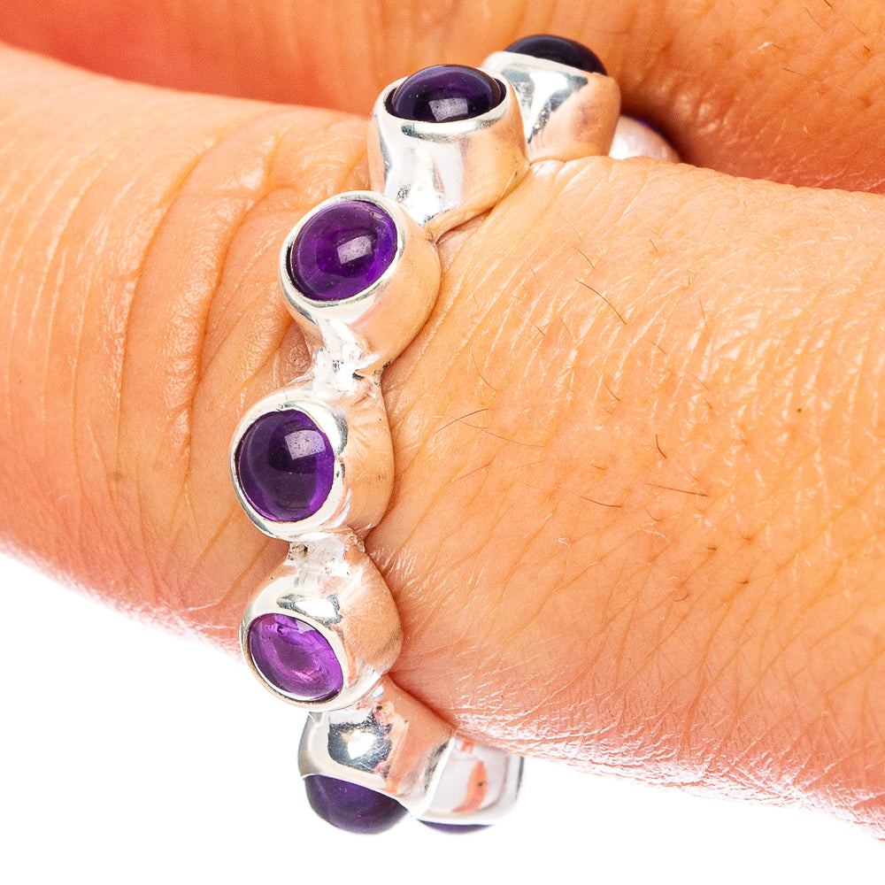 Amethyst 925 Sterling Silver Ring Size 8 (925 Sterling Silver) R6157