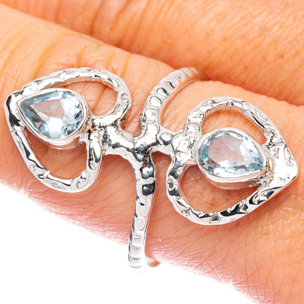 Premium Blue Topaz Heart Ring Size 9.5 (925 Sterling Silver) R2640