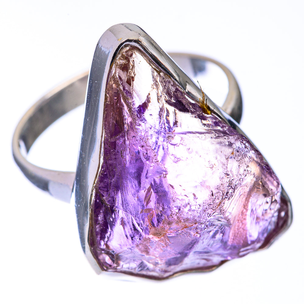 Large Raw Amethyst Ring Size 10 (925 Sterling Silver) R141168