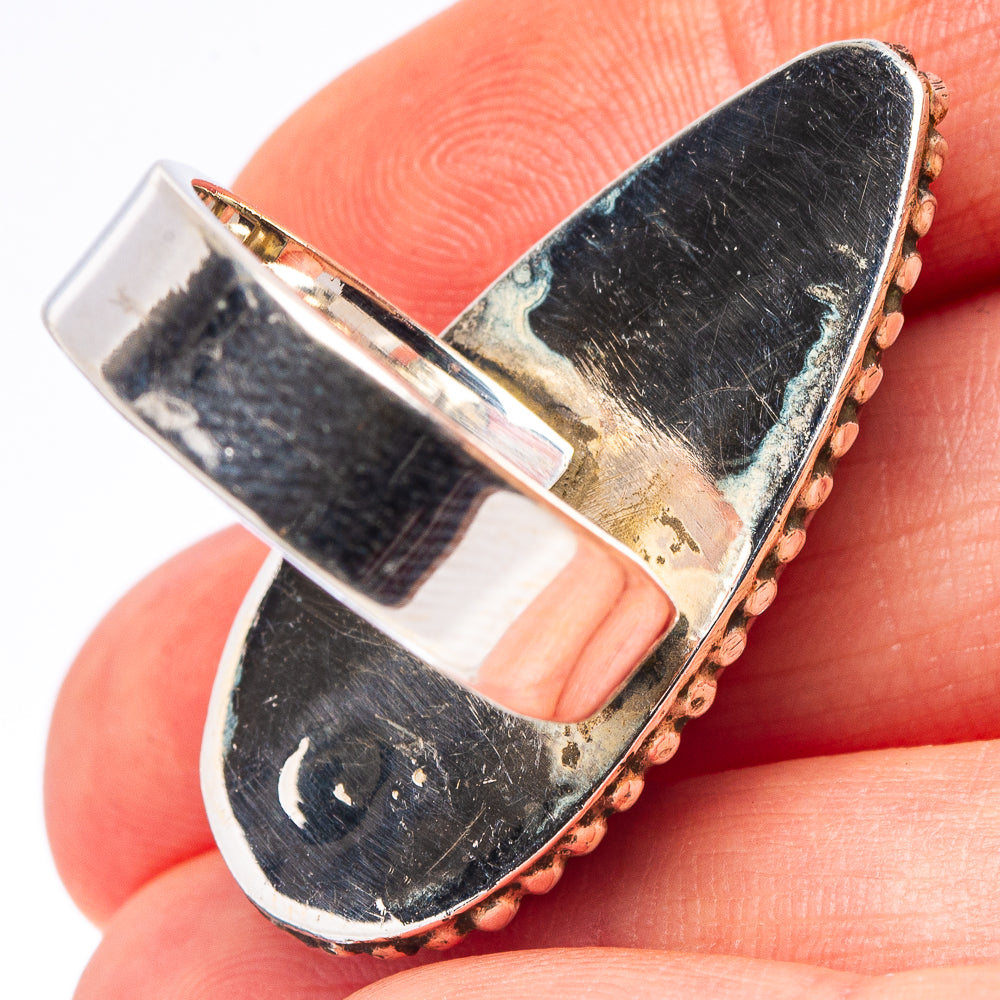 Thulite Ring Size 8 Adjustable (.925 Sterling Silver)