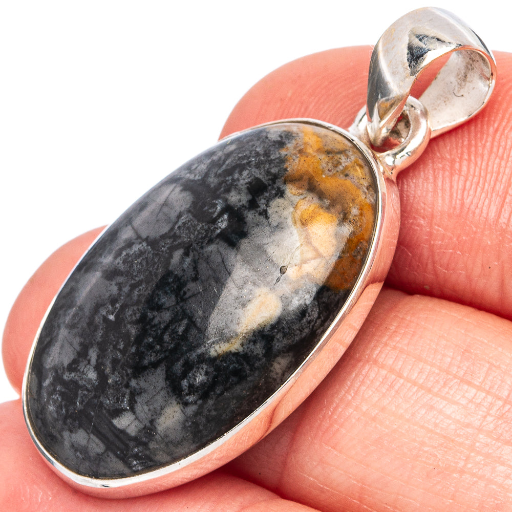 Picasso Jasper Pendant 1 3/8" (925 Sterling Silver) P43500