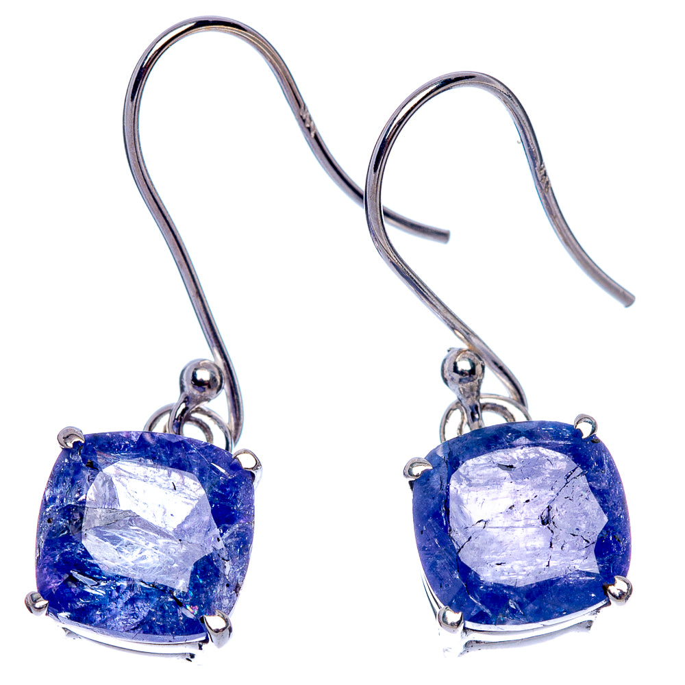 Tanzanite Earrings 1 1/8" (925 Sterling Silver) E433396