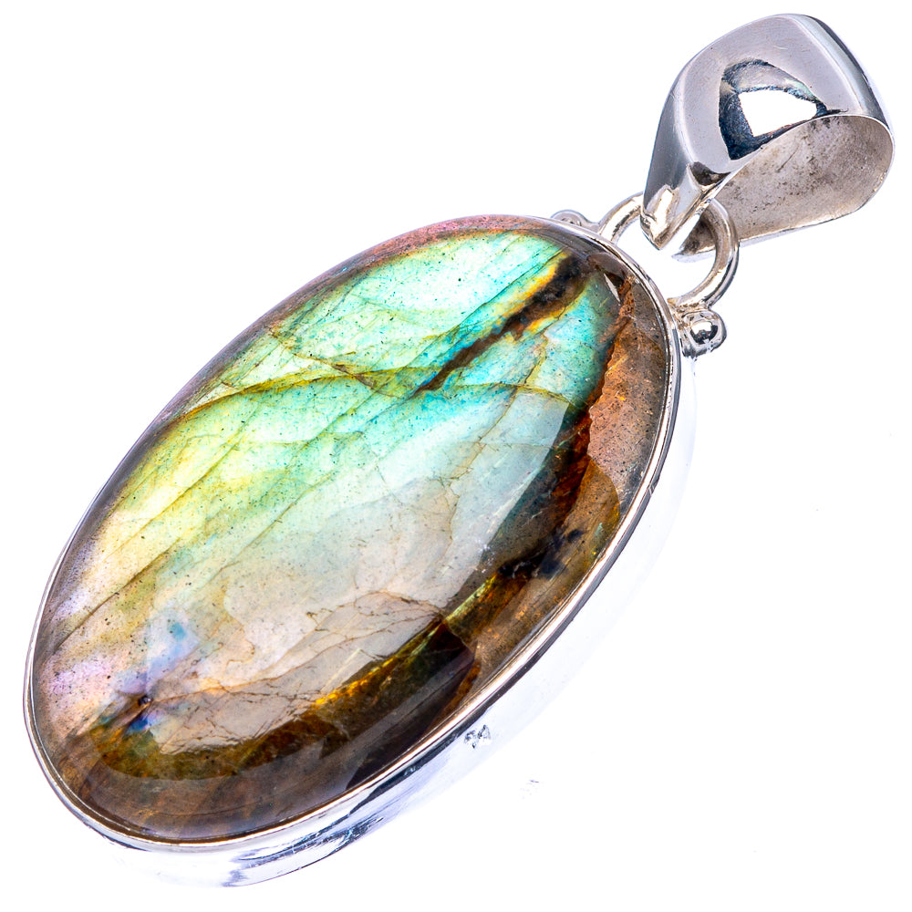 Labradorite Pendant 1 5/8" (925 Sterling Silver) P43174