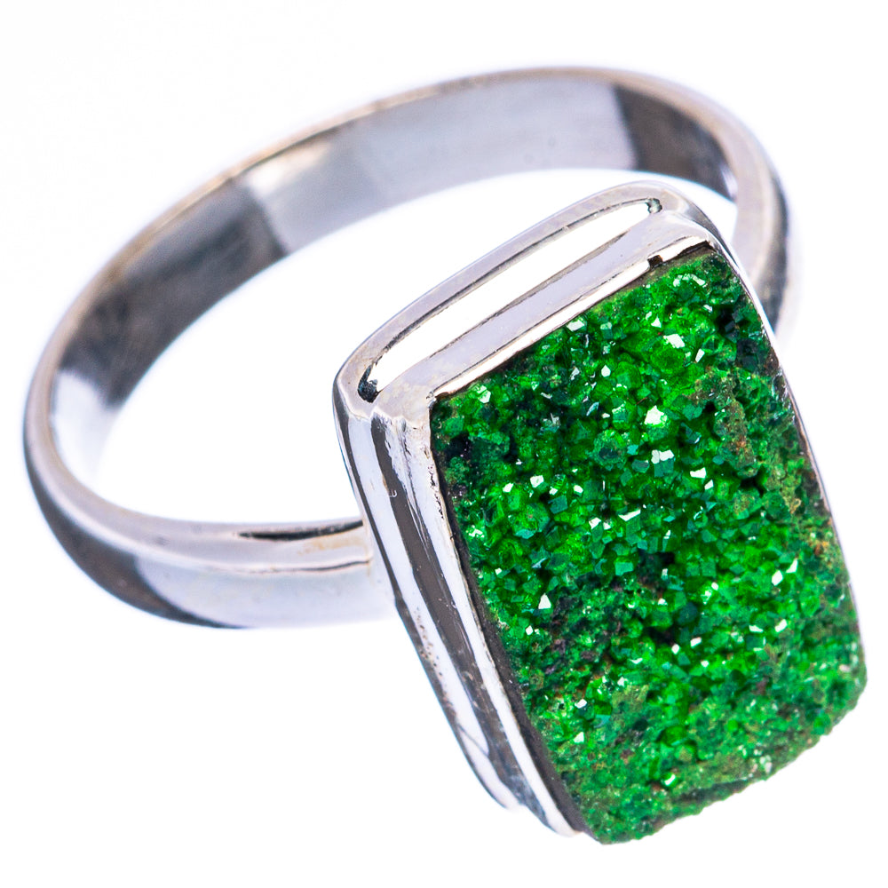 Rare Uvarovite Garnet Ring Size 7 (925 Sterling Silver) R4218