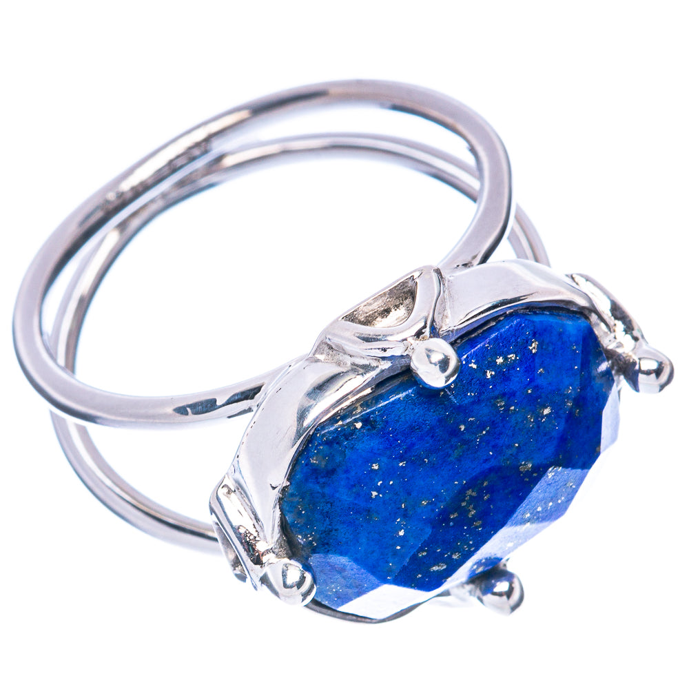 Premium Lapis Lazuli 925 Sterling Silver Ring Size 7.75 (925 Sterling Silver) R2665