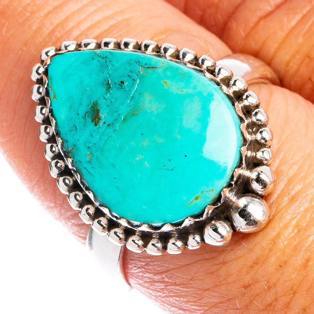 Rare Kingman Turquoise Ring Size 8 (925 Sterling Silver) R8457