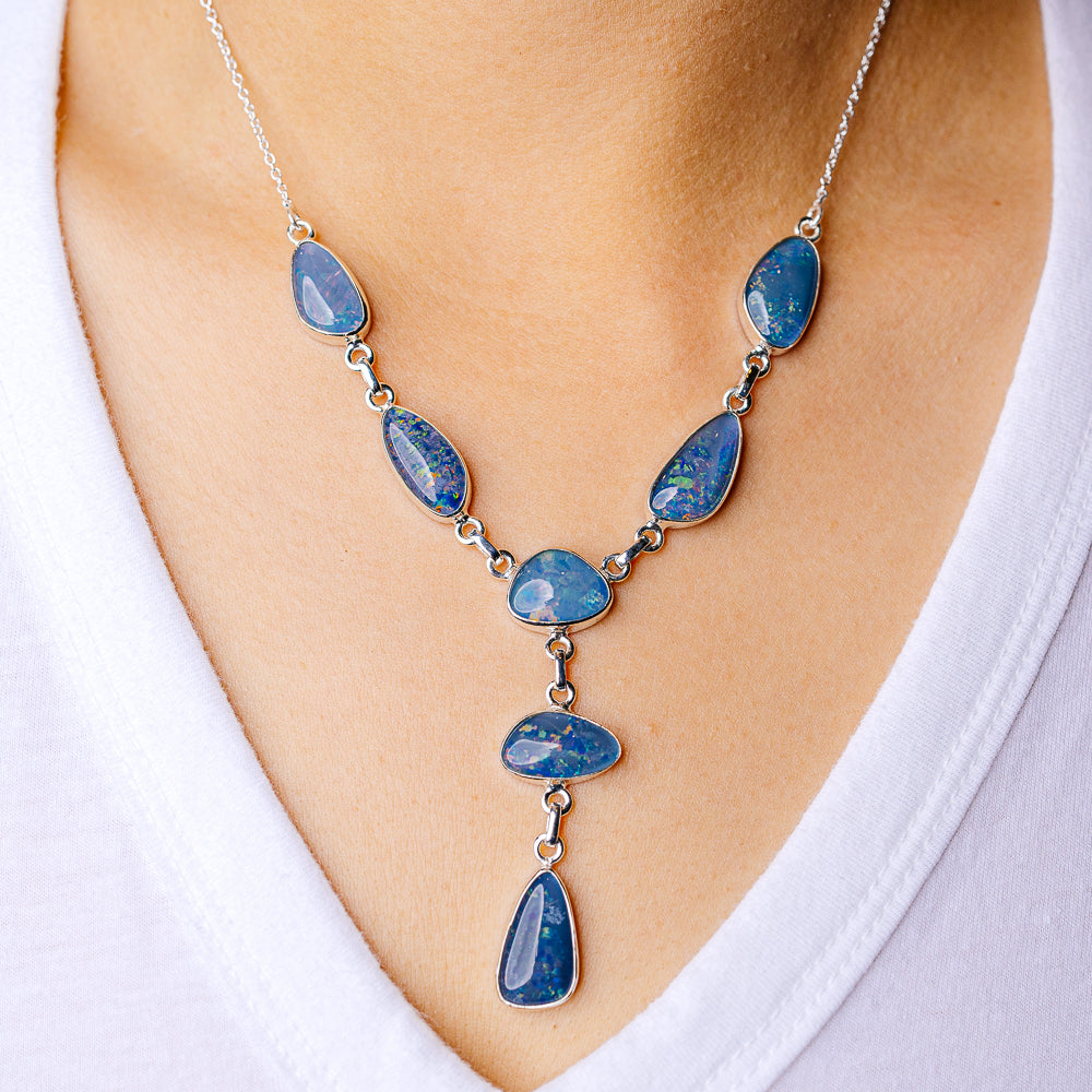 Triplet Opal Necklace 17 (925 Sterling Silver) N90183