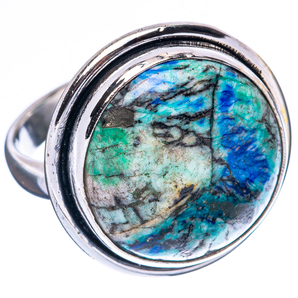 Azurite Ring Size 7.75 (925 Sterling Silver) R4119
