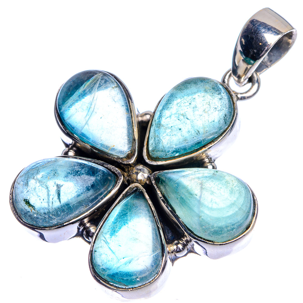Blue Fluorite Pendant 1 1/2" (925 Sterling Silver) P39737