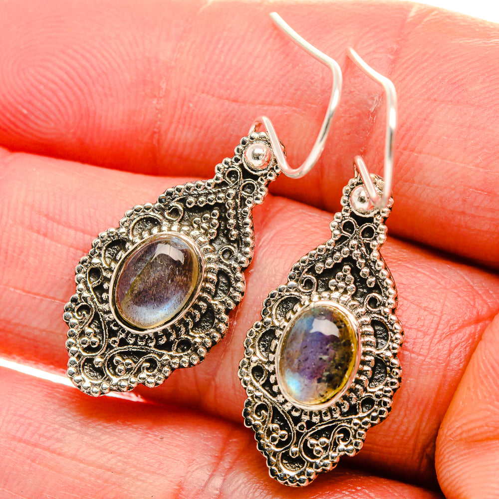 Labradorite Dainty Earrings 1 1/2" (925 Sterling Silver) EARR431968