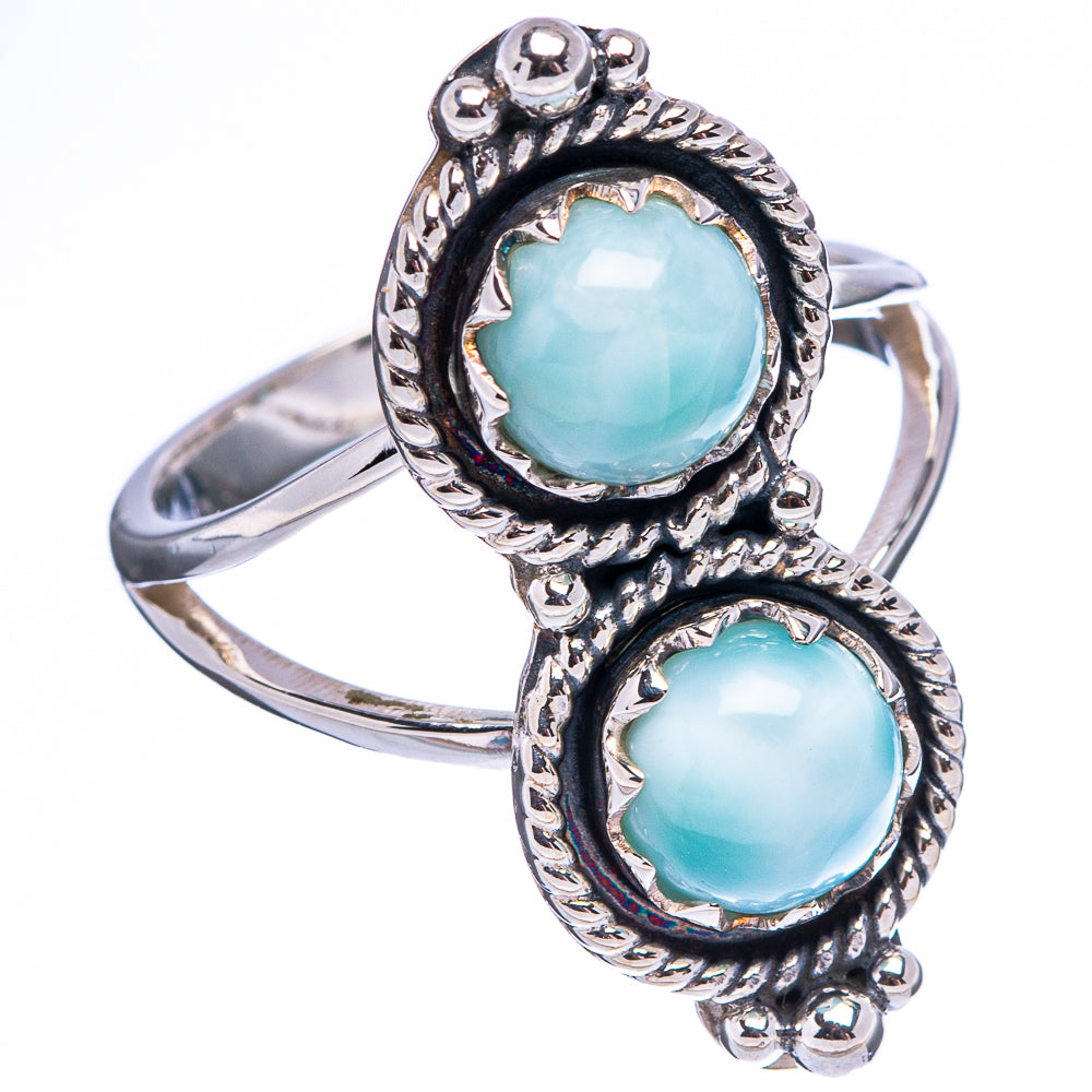 Premium Larimar Ring Size 8.75 (.925 Sterling Silver)
