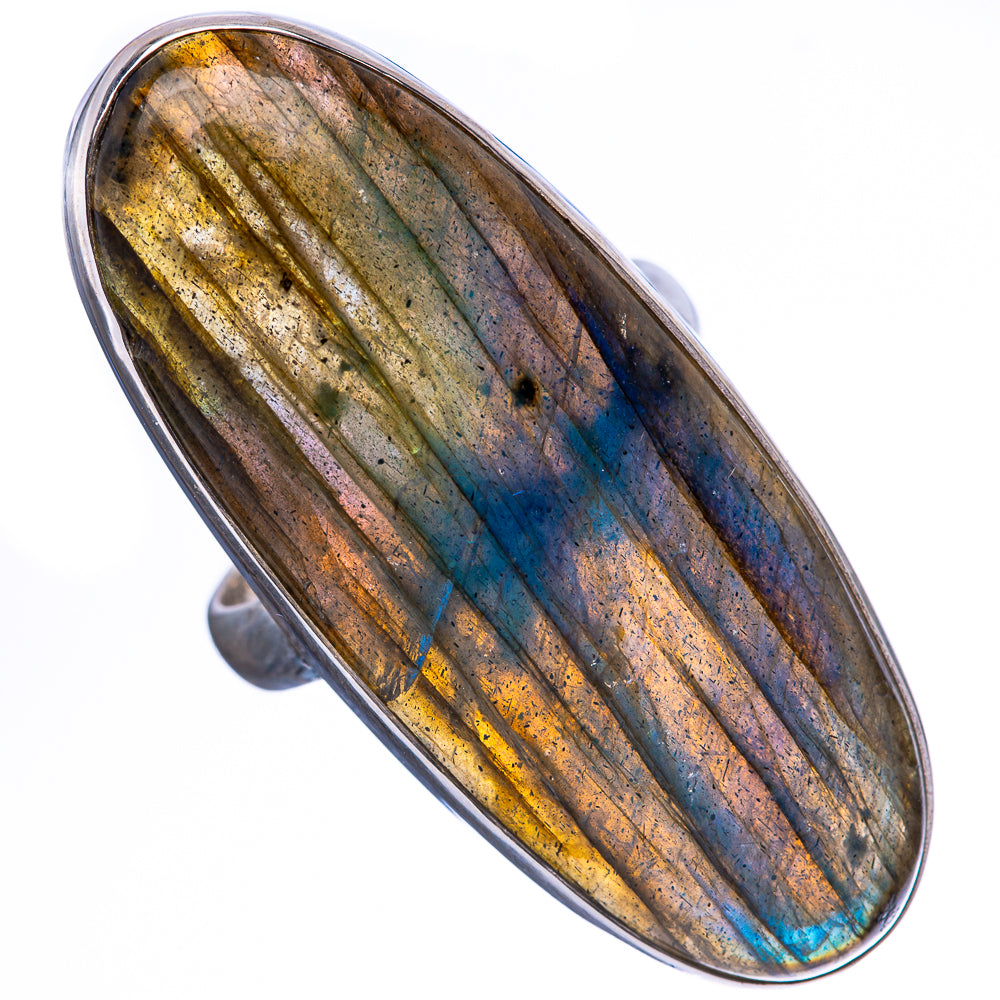 Labradorite Ring Size 8 (925 Sterling Silver) R3796