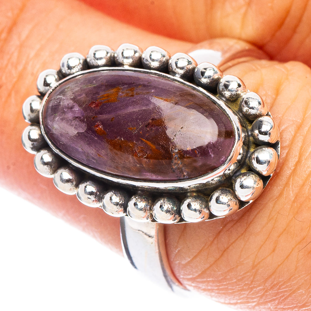 Rare Cacoxenite Amethyst Ring Size 7.25 (925 Sterling Silver) R7282