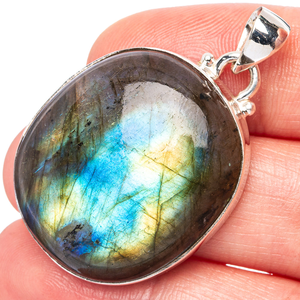Labradorite Pendant 1 5/8" (925 Sterling Silver) P43029