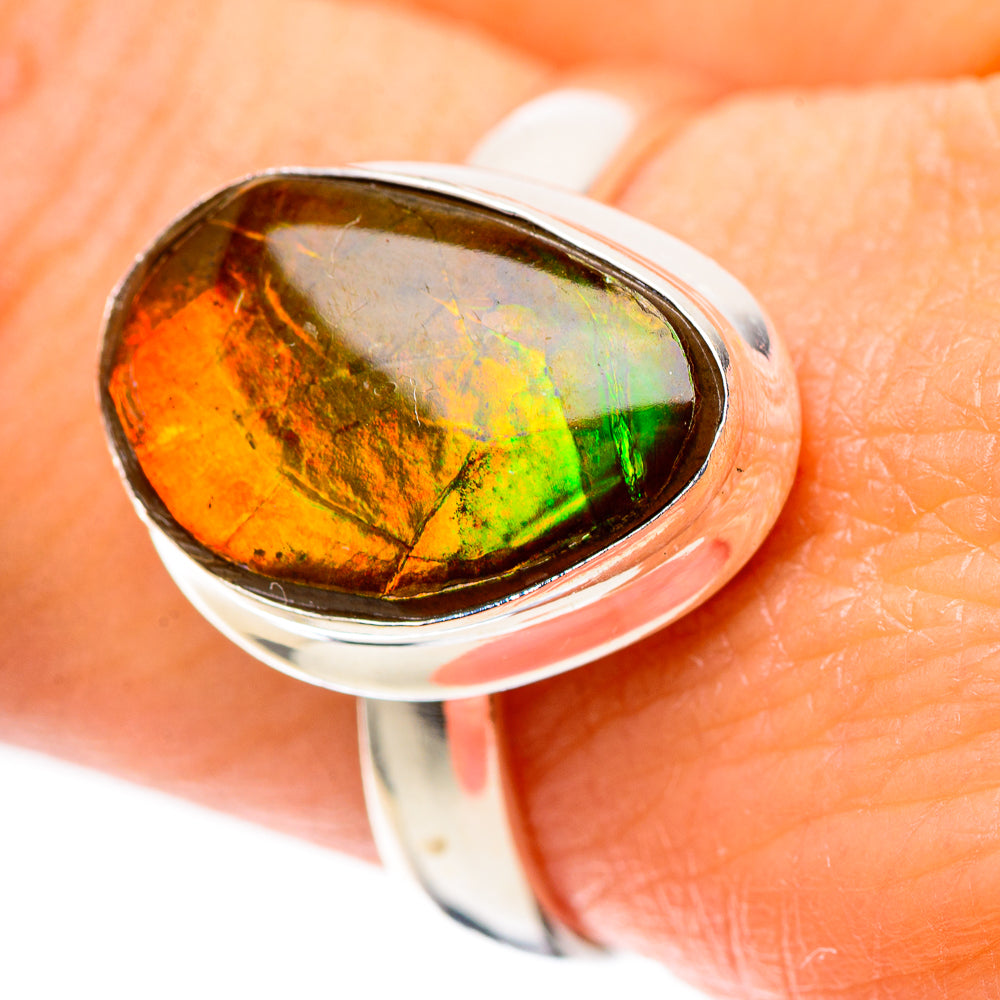 Canadian Ammolite 925 Sterling Silver Ring Size 9 (925 Sterling Silver) RING139443