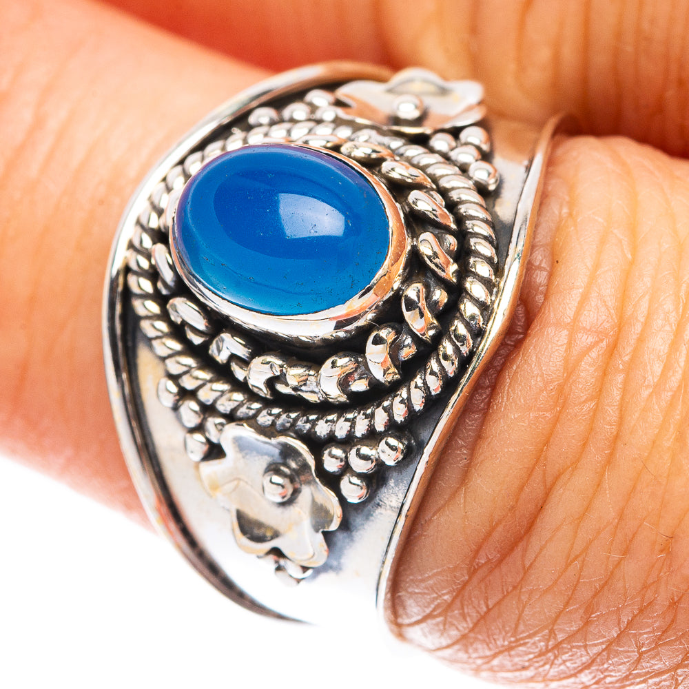 Chalcedony 925 Sterling Silver Ring Size 7 (925 Sterling Silver) R5422