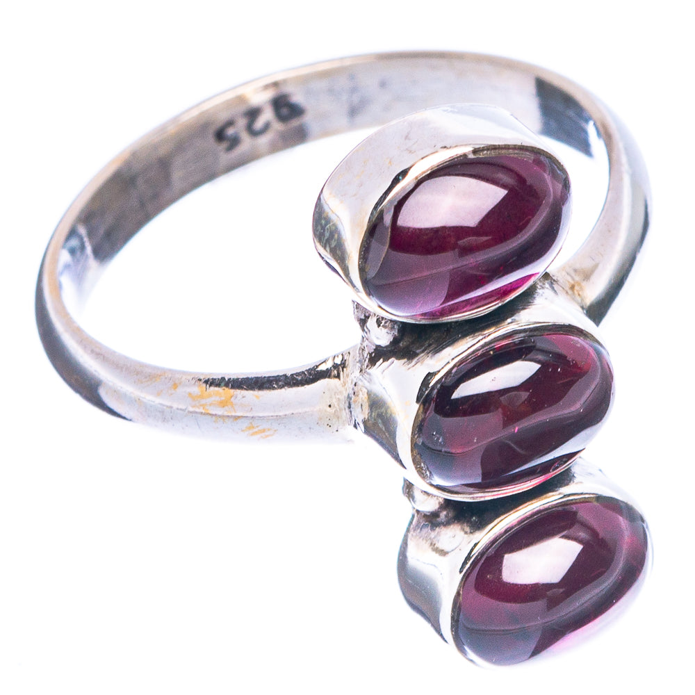 Garnet Dainty Ring Size 7 (925 Sterling Silver) R5290