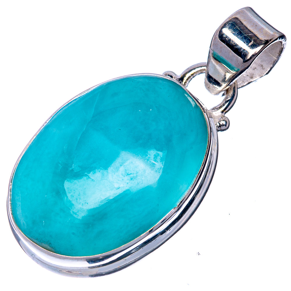 Larimar Pendant 1 1/4" (925 Sterling Silver) P40798