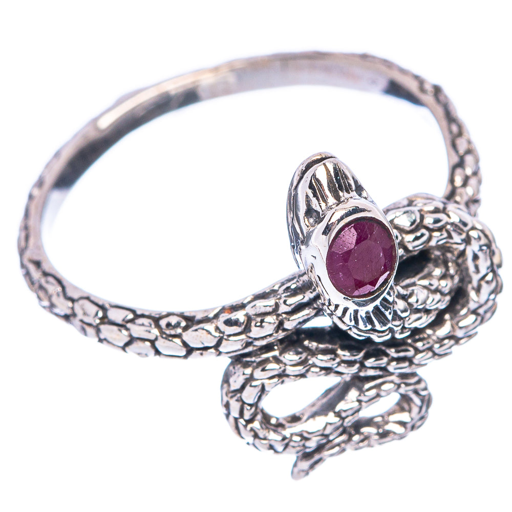 Red Sillimnate Snake 925 Sterling Silver Ring Size 6.5 (925 Sterling Silver) R5467