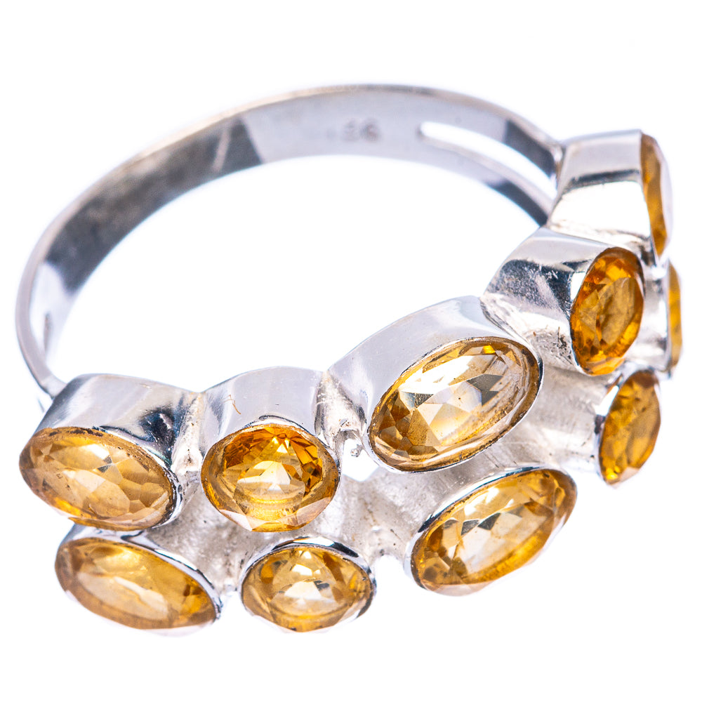 Faceted Citrine 925 Sterling Silver Ring Size 7.75 (925 Sterling Silver) R5455