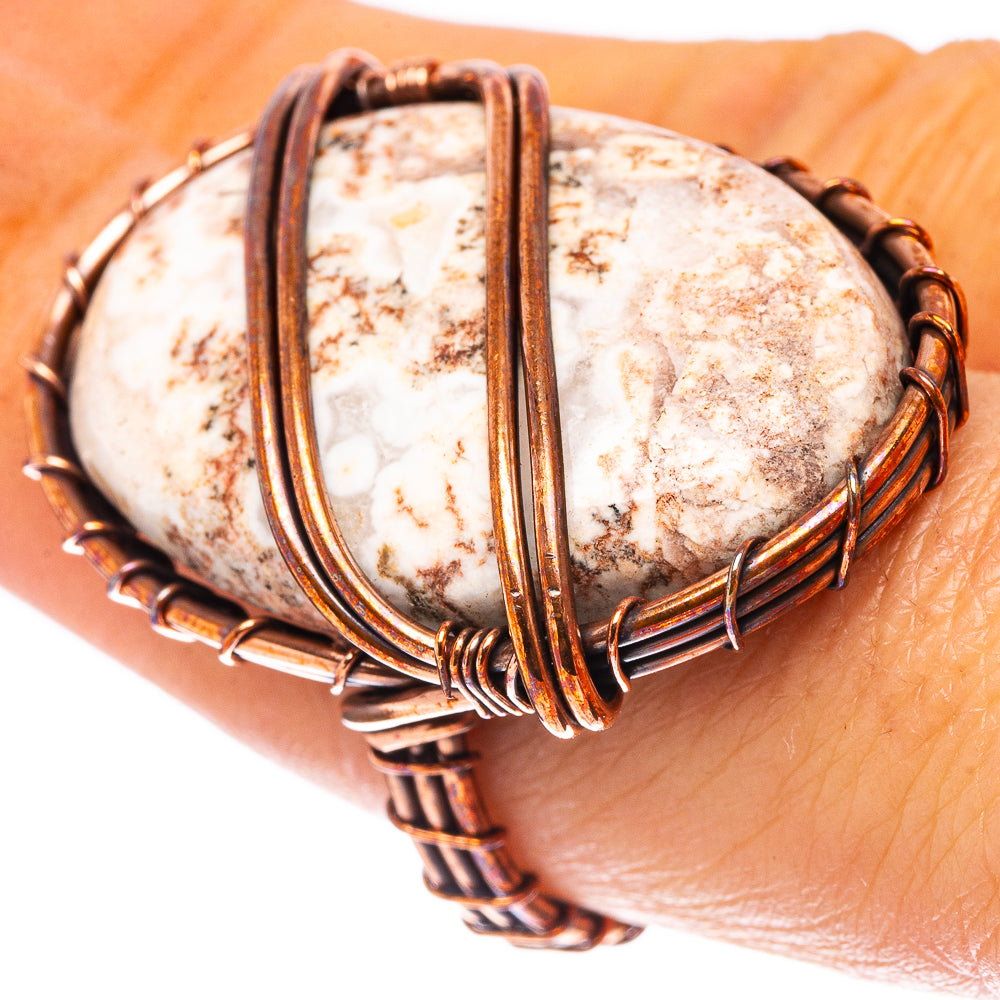Rosetta Jasper Ring Size 6.75 (Oxidized Copper)