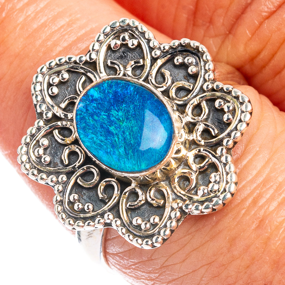 Rare Triplet Opal Ring Size 7.5 (.925 Sterling Silver)