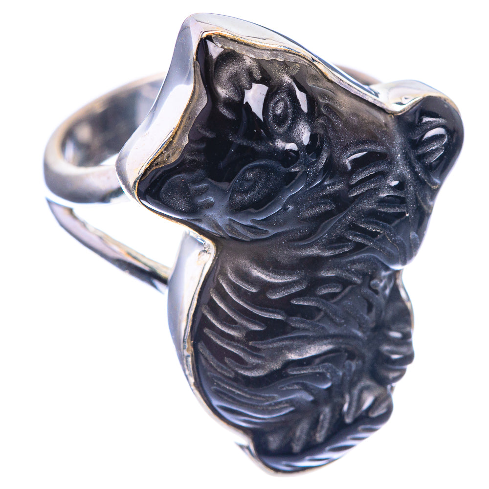 Black Onyx Cat Ring Size 6.5 (925 Sterling Silver) RING143270