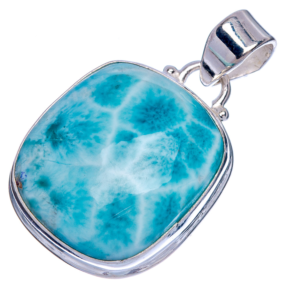 Larimar Pendant 1 1/4" (925 Sterling Silver) P40187