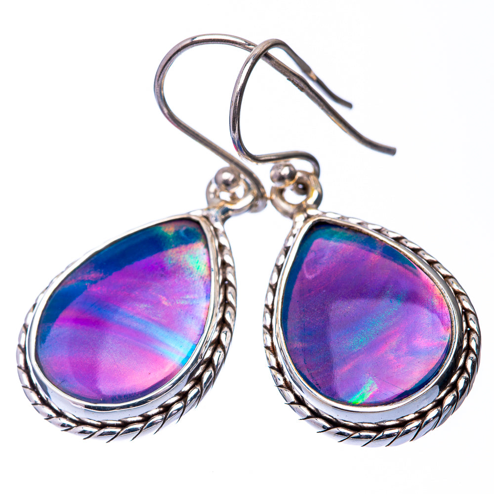 Aura Opal Earrings 1 3/8" (925 Sterling Silver) E432301