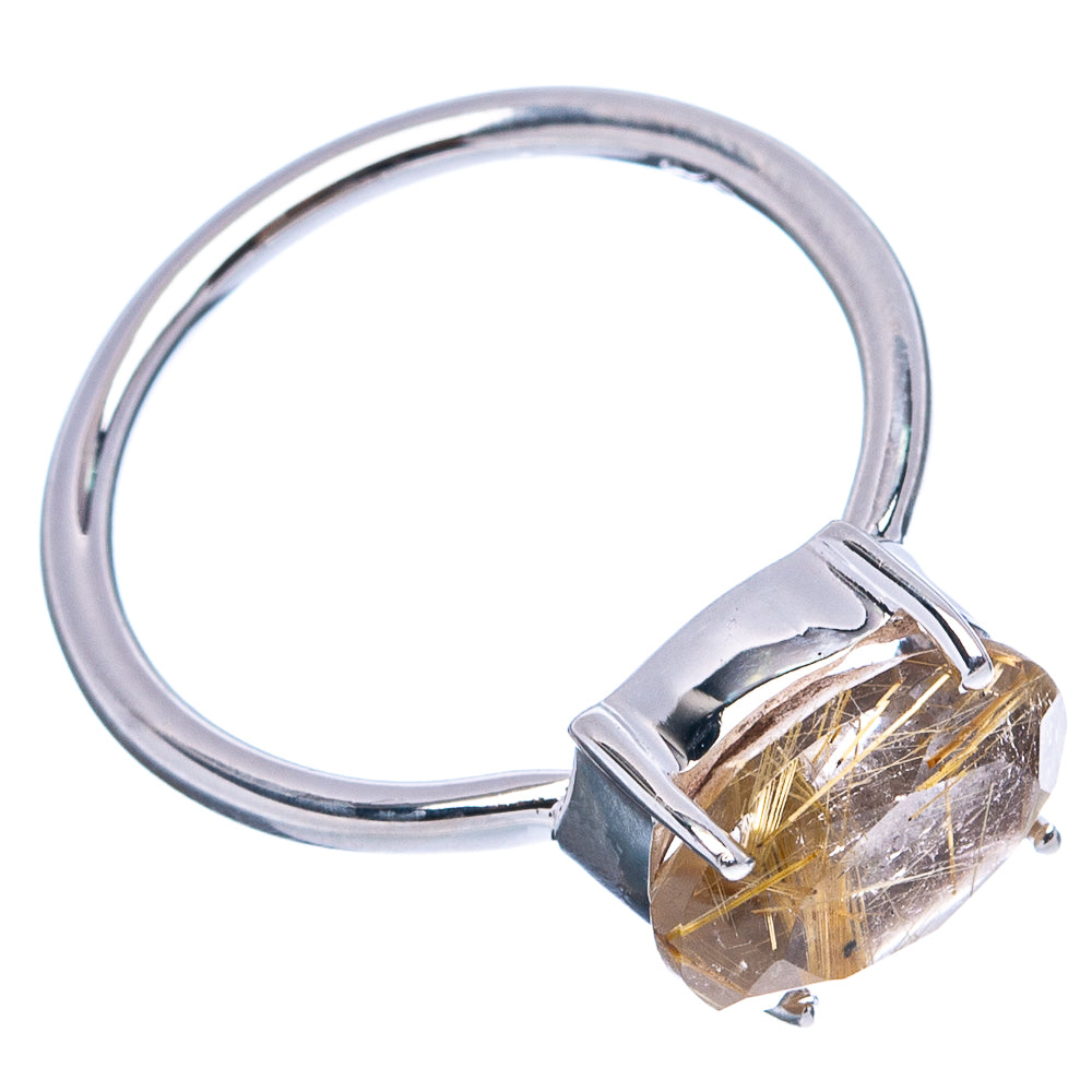 Rutilated Quartz Ring Size 5.75 (.925 Sterling Silver)