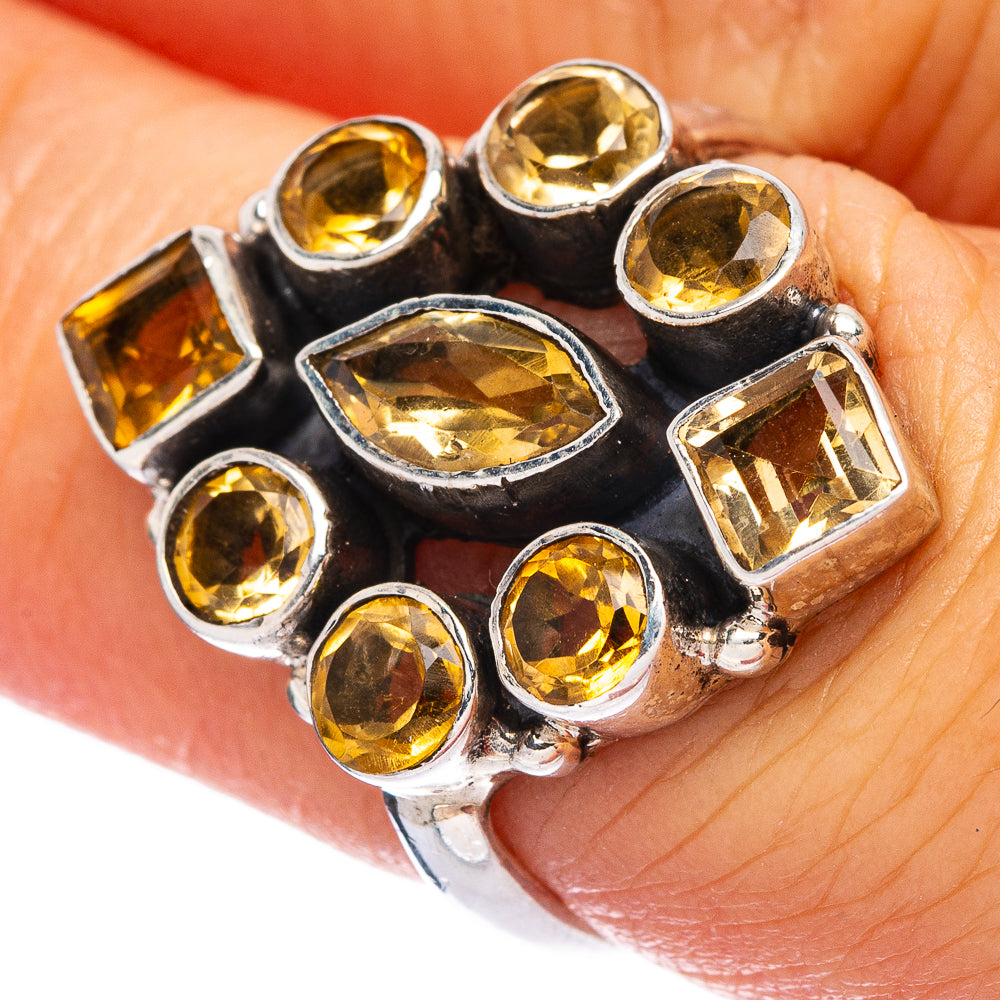 Faceted Citrine Ring Size 6 (925 Sterling Silver) R146495