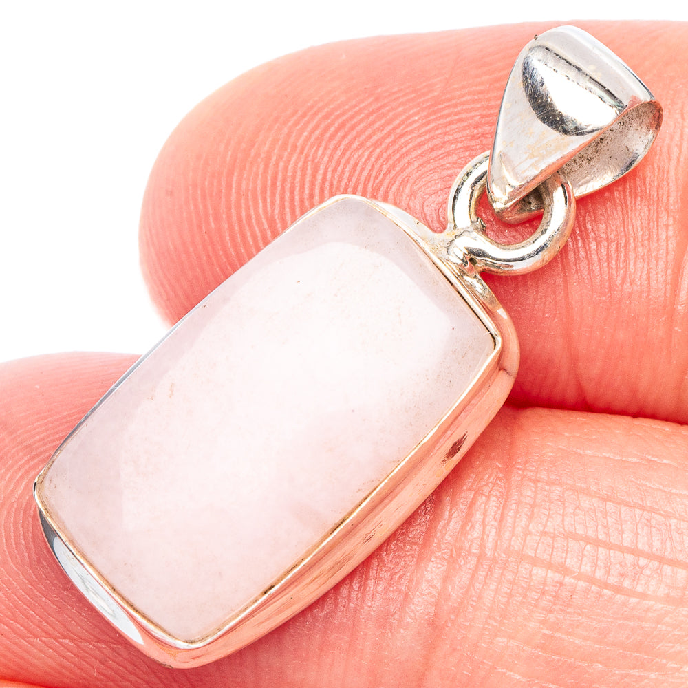 Pink Opal Pendant 1 1/8" (925 Sterling Silver) P44237