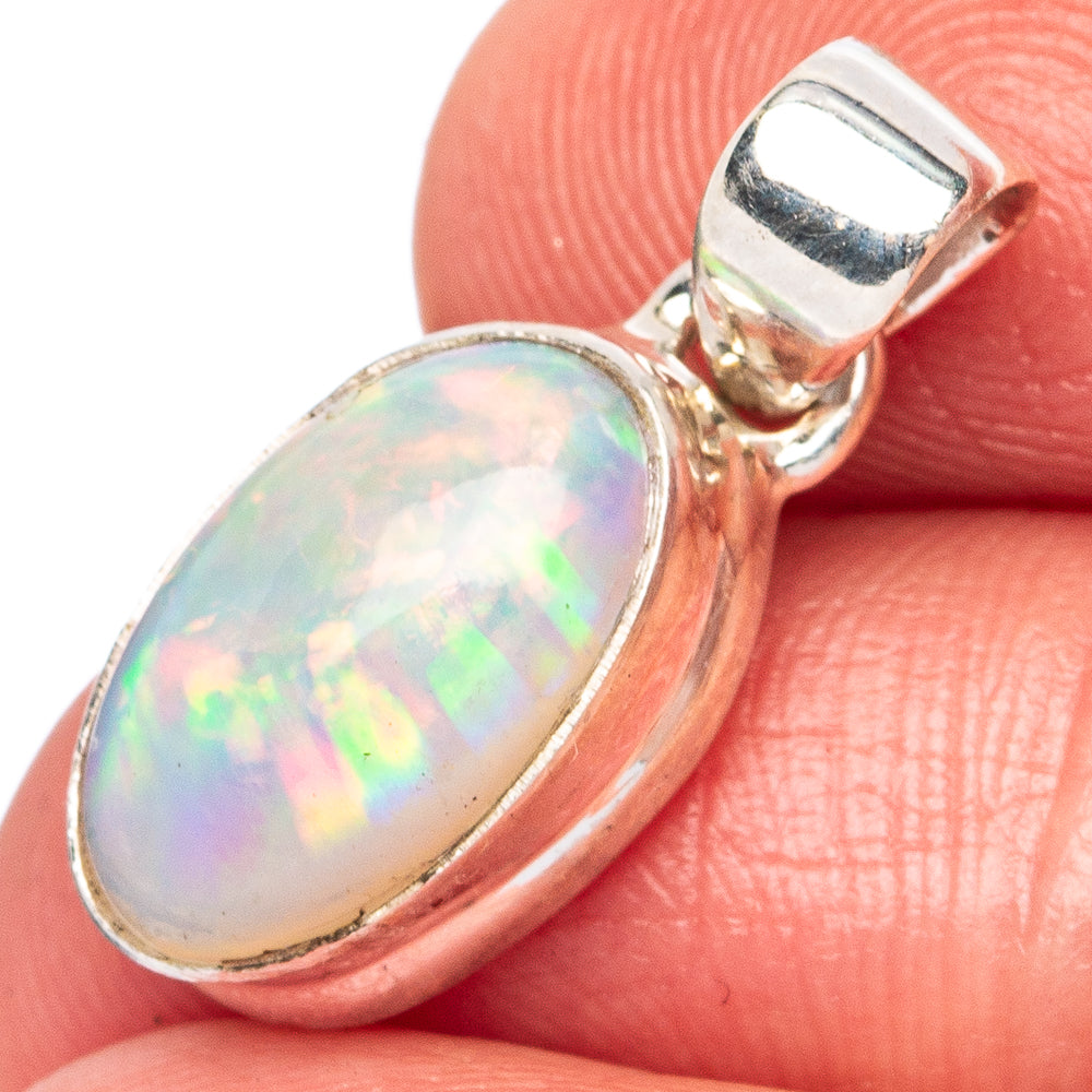 Rare Large Ethiopian Opal Pendant 7/8" (925 Sterling Silver) P43414