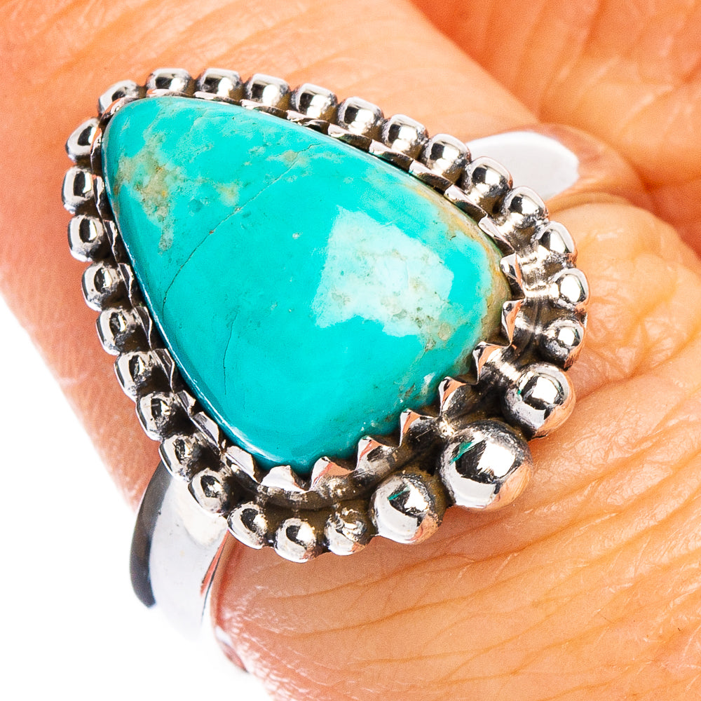 Rare Kingman Turquoise Ring Size 7.75 (.925 Sterling Silver)