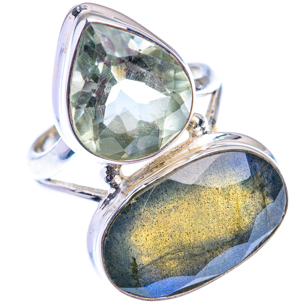 Labradorite, Green Amethyst 925 Sterling Silver Ring Size 5.75 (925 Sterling Silver) RING140469