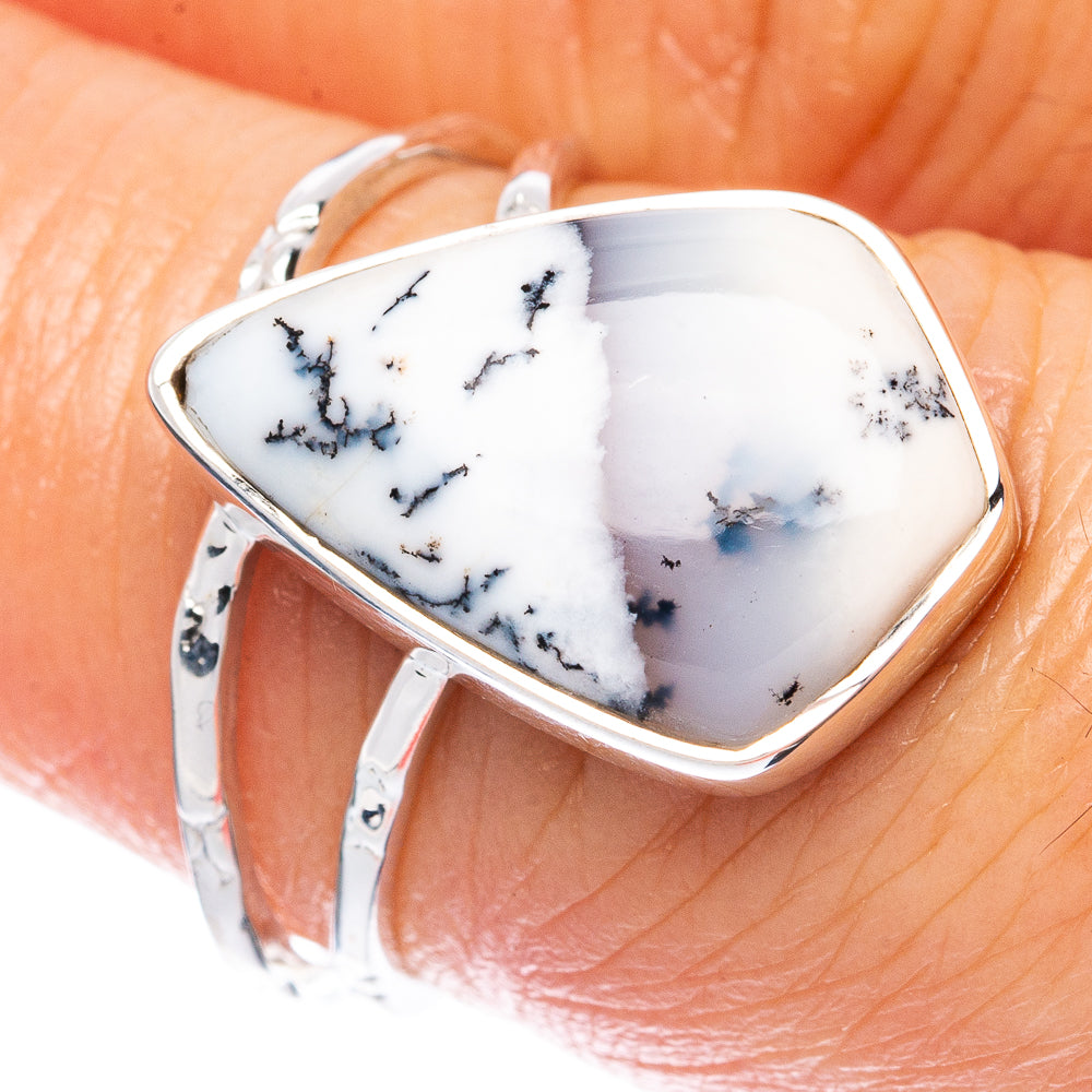 Premium Dendritic Opal 925 Sterling Silver Ring Size 6 (925 Sterling Silver) R2699