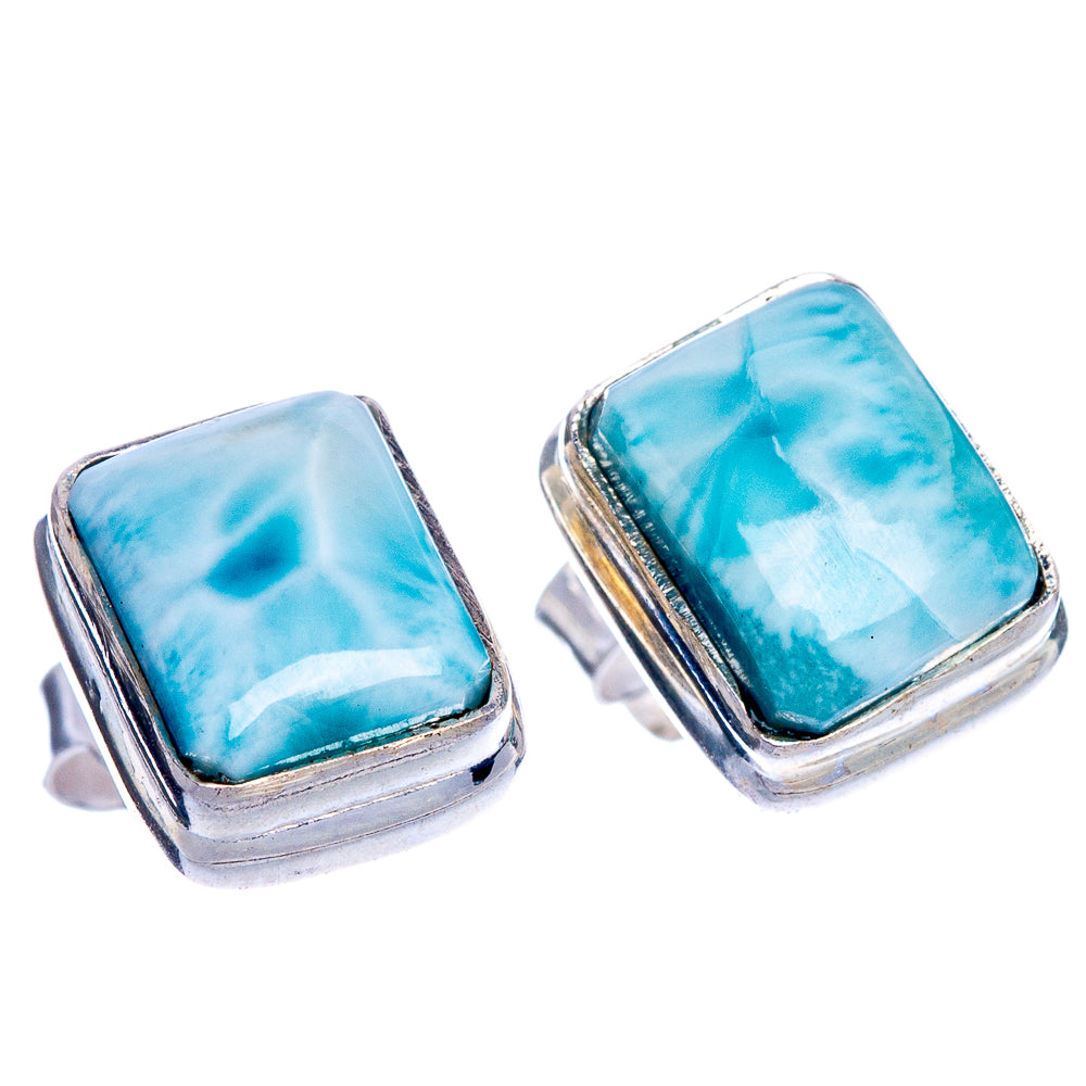 Larimar Earrings 3/8" (925 Sterling Silver) E433507
