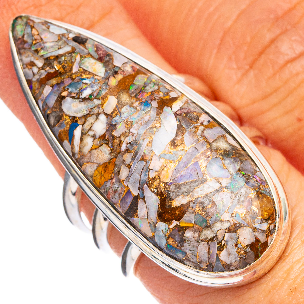 Brecciated Ethiopian Opal Ring Size 6.75 (.925 Sterling Silver)