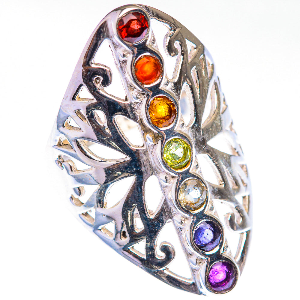 Rainbow Chakra Ring Size 7.5 (925 Sterling Silver) RING139891