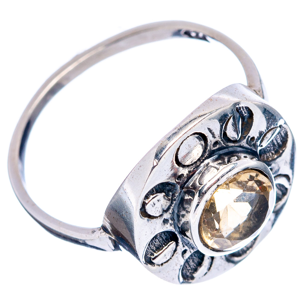 Citrine Dainty Ring Size 7 (.925 Sterling Silver)