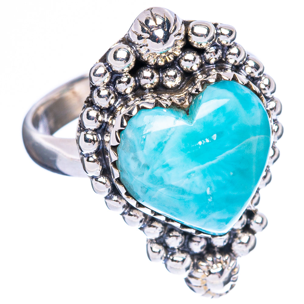 Larimar Heart Ring Size 7 (925 Sterling Silver) R2538