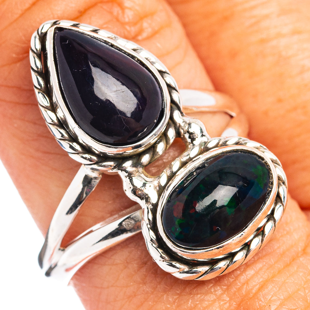 Premium Black Opal Ring Size 10 (.925 Sterling Silver)