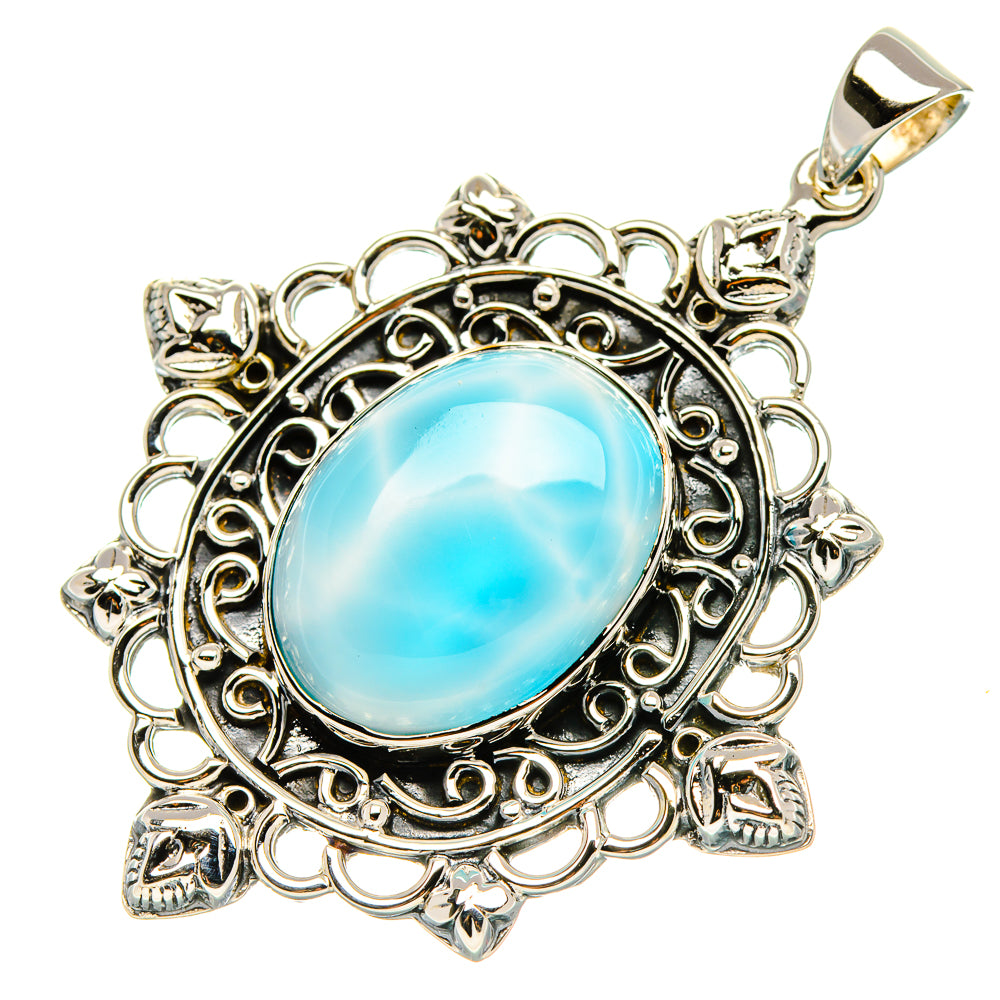 Signature Larimar Pendant 2 1/8" (925 Sterling Silver) PD37847