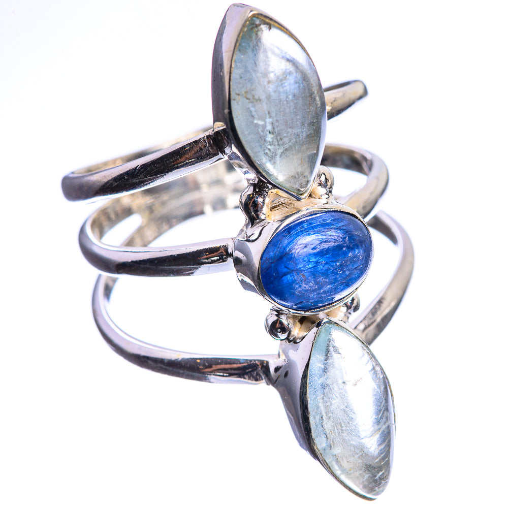 Kyanite, Aquamarine 925 Sterling Silver Ring Size 8