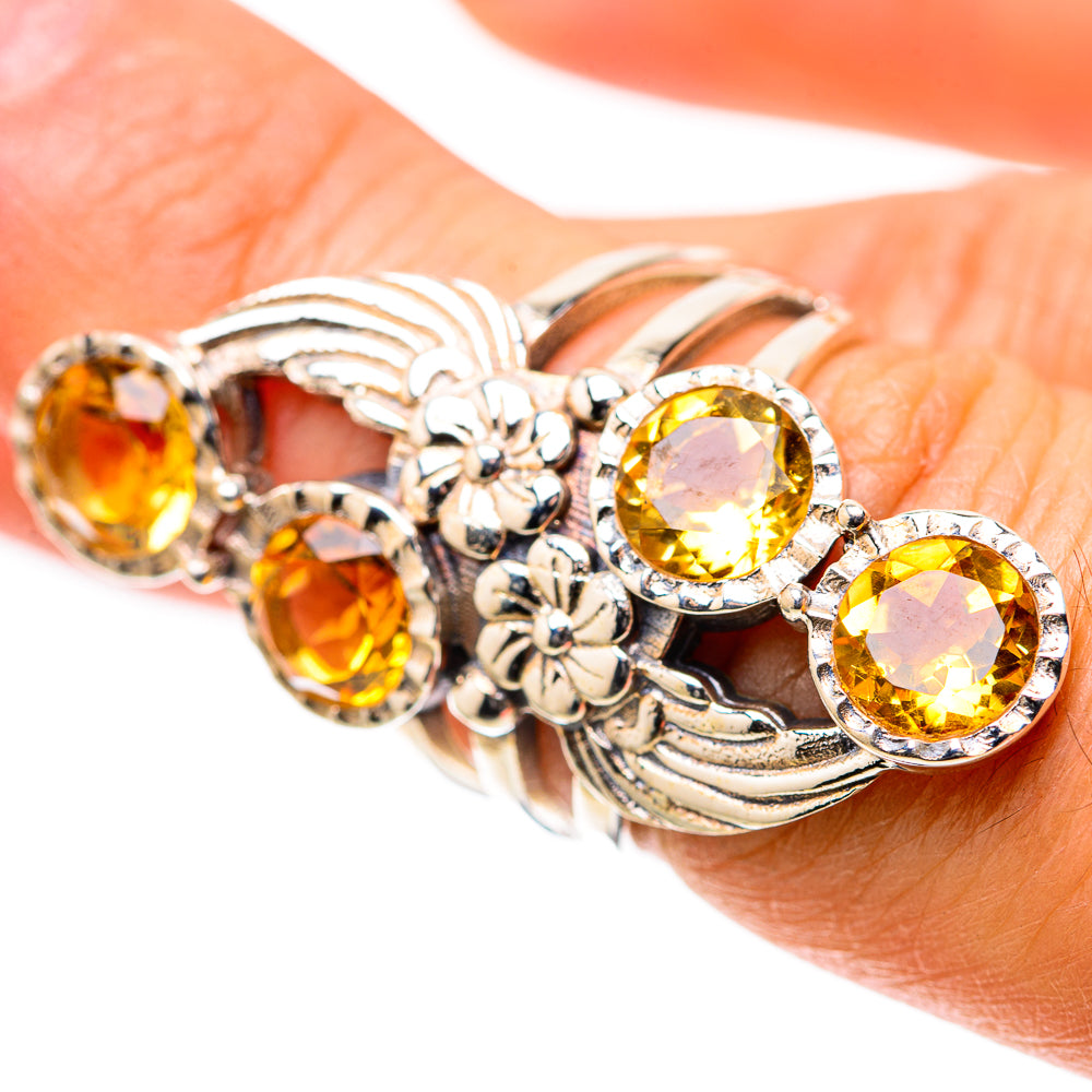 Large Faceted Citrine Ring Size 6 (925 Sterling Silver) RING138918